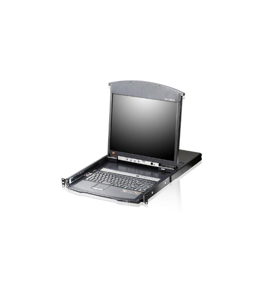 Коммутаторы консоли ATEN 8P CAT5 HIGH DENSITY DUAL RAIL LCD 19INCH OVER IP