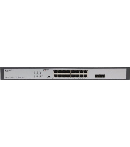 Коммутатор Unmanaged Switch 16x1000Base-T PoE, 2x1000Base-X SFP, PoE Budget 200W, Long-range PoE up to 250m, 19' w/brackets