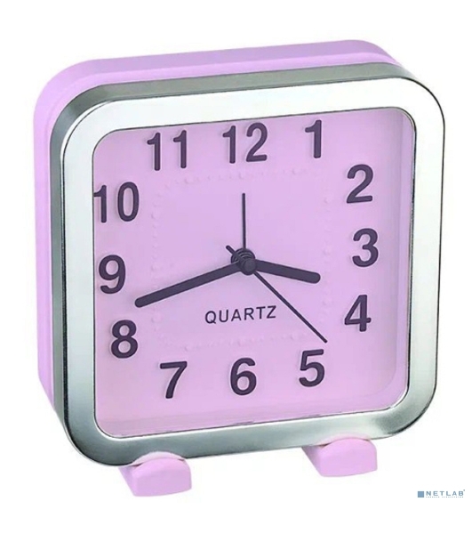 Часы-будильник Perfeo Quartz 'PF-TC-018', квадратные 13*13 см, красные