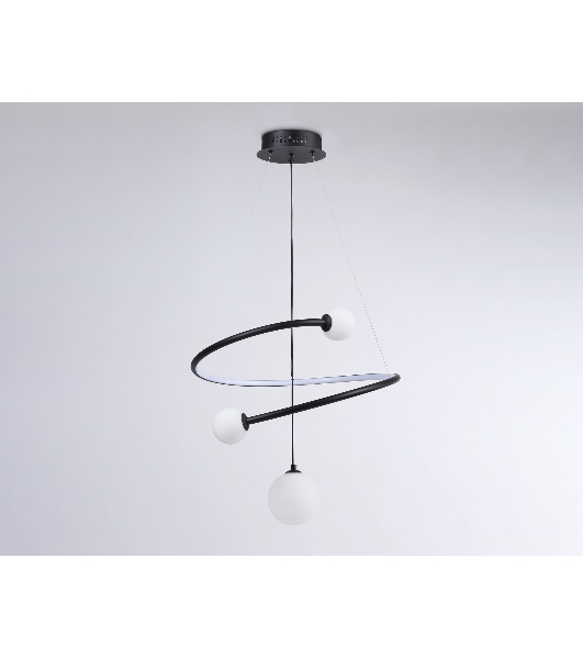 Светильник Ambrella light FL66303 BK черный 39W 3000K-6400K+G9 D500*1200 (ПДУ ИК)
