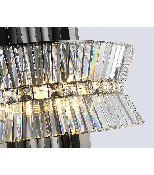Люстра Ambrella light LH41026/18 BK/CL черный/прозрачный E14*18 max 40W D700*750