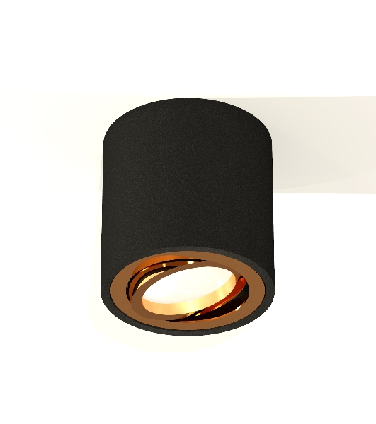 Светильник Ambrella Light XS7532004 SBK/PYG черный песок/золото желтое полированное MR16 GU5.3 (C7532, N7004)