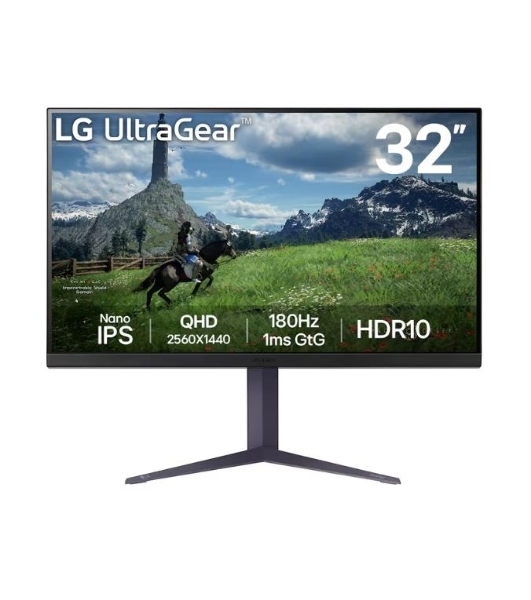 Монитор 31.5' LG UltraGear 32GS85Q-B IPS 2560x1440, 180 Гц, 1 мс, 16:9, 350 кд/м2, 2xHDMI, 1хDP, 1x3.5 мм, черный
