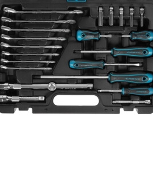 Набор инструментов Gross 76 предметов, 120 зубьев, CrV1/4, 1/2'