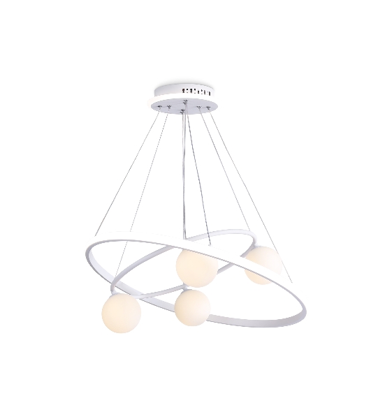 Светильник Ambrella light FL66321/1+4 WH белый 69W 3000K-6400K+G9/4 D600/400*1200 (ПДУ ИК)