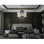 Люстра Ambrella light LH41026/18 BK/CL черный/прозрачный E14*18 max 40W D700*750, фото3