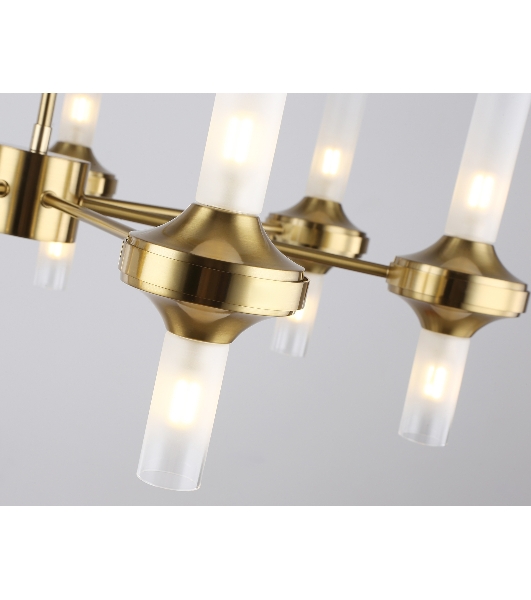 Люстра Ambrella light LH55360/14 BS/CL латунь/прозрачный G9/14 max 30W D750*690