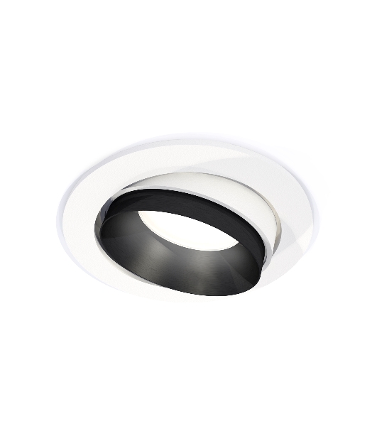 Комплект встраиваемого поворотного светильника Ambrella light XC7651021 SWH/PBK белый песок/черный полированный MR16 GU5.3 (C7651, N7031)
