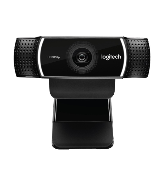 Веб-камера Logitech C922 Pro Stream 1920x1080, 30 кадр/с, USB Type-A, микрофон (2 шт, шумоподавление), автоматическая фокусировка, автоосвещение, универсальное крепление