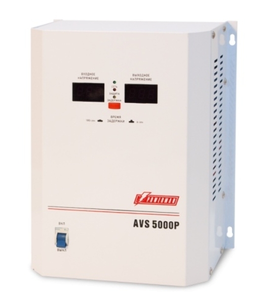 Стабилизаторы напряжения Powerman AVS-P Voltage Regulator 5000VA, Digital Indication, Wall Mount, Hardwire Input/Output, 230V, 1 year warranty, White