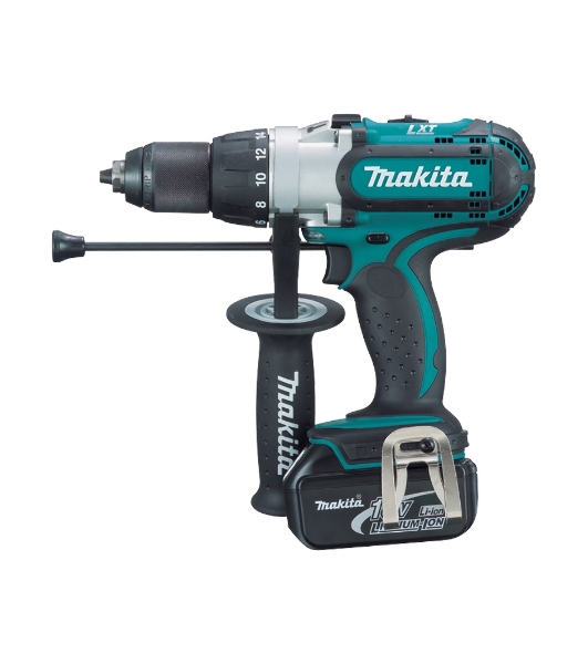 Дрель Makita DHP451RFE Дрель ак(уд), 18В,2х3Ач Li-ion,БЗП-13мм,0-300\0-600\0-1700об\м,80\40Нм,2.2кг,чем,подсветка