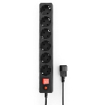 Сетевой фильтр Гарнизон EHB-0 0,5 м 6 розеток черный для UPS, фото 1