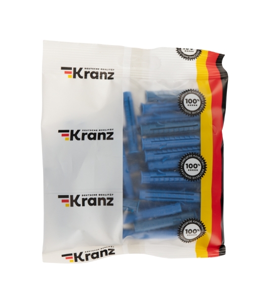 Дюбель распорный Kranz 8х50, синий, пакет (50 шт./уп.)