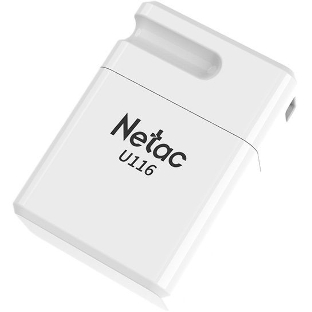 Флешка USB Netac U116 (NT03U116N-004G-20WH), 4Gb, USB 2.0, R/W 70/30, белый