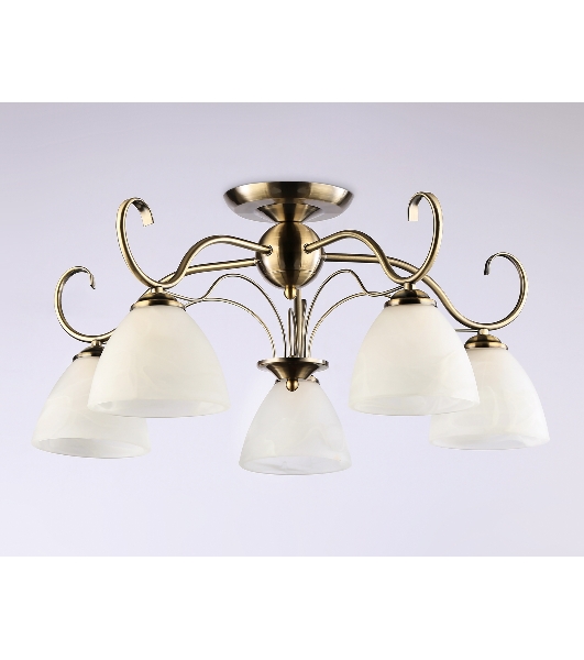 Светильник Ambrella light TR3046/5 SB/FR бронза/белый матовый E27/5 max 40W D595*285