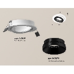 Комплект встраиваемого поворотного светильника Ambrella light XC7651021 SWH/PBK белый песок/черный полированный MR16 GU5.3 (C7651, N7031), фото 1