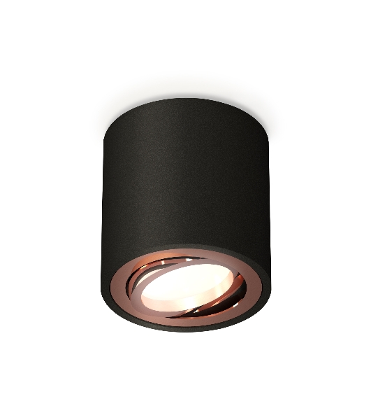 Светильник Ambrella Light XS7532005 SBK/PPG черный песок/золото розовое полированное MR16 GU5.3 (C7532, N7005)