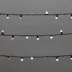 Гирлянда Neon-night 'Мультишарики' 20м, 200 LED, диаметр 15мм, IP44, зеленый провод, свечение мульти (RG/RB), мигание, 230В, фото5