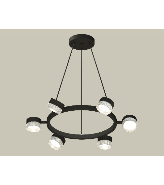 Светильник Ambrella light XB9193250/6 SBK/CL черный песок/прозрачный GX53 (C9193, N8480)