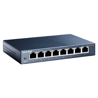 Коммутатор TP-Link SMB TL-SG108 8-port Desktop Gigabit Switch, 8 10/100/1000M RJ45 ports,metal case