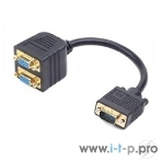 Разветвитель VGA Cablexpert CC-VGAX2-20CM, HD15M/2x15F, 1 компьютер - 2 монитора, фото2