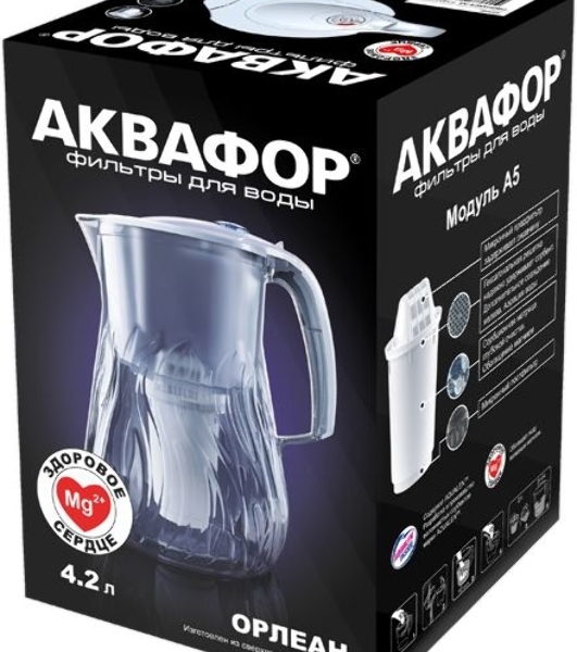 Фильтр-кувшин Аквафор ОРЛЕАН (А7)модель Р140А7FM (белый)