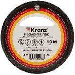 Изолента ПВХ Kranz 0.13х15 мм, 10 м, черная (10 шт./уп.), фото3