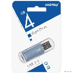 Флешка USB Smartbuy V-Cut Blue (SB4GbVC-B), 4Gb, USB 2.0, R/W 25/15, голубой, фото 1