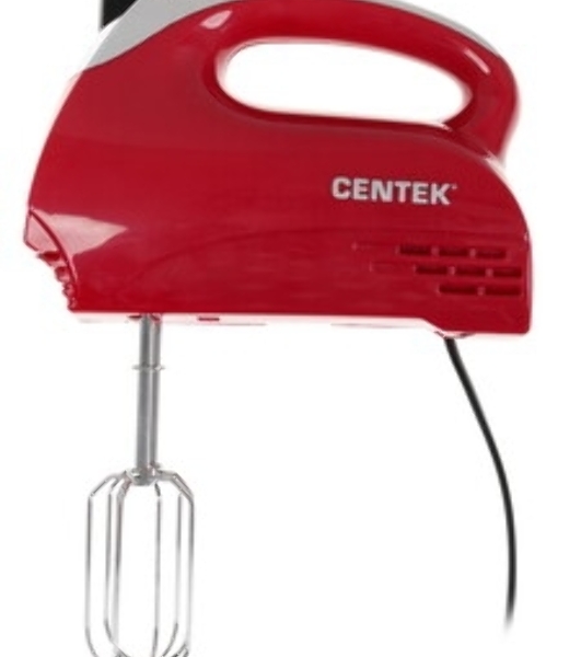 Миксер ручной Centek CT-1118 хром/вишня 350 Вт, 5 скоростей+турбо, взбивание/замешивание