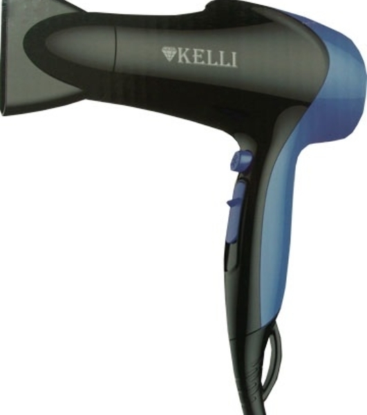Фен Kelli KL-1121 черный/синий, 1800 Вт