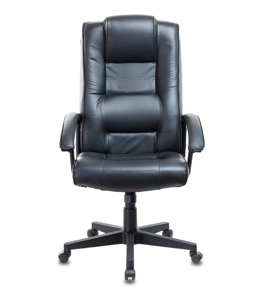 Кресло руководителя Бюрократ T-9906N/BLACK черный, кожа