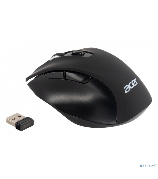 Мышь беспроводная Acer OMR140 черный, 1600 dpi, радиоканал, USB, кнопки - 6