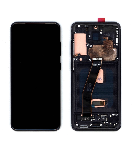 Дисплей для Samsung Galaxy S20 SM-G980F черный с рамкой