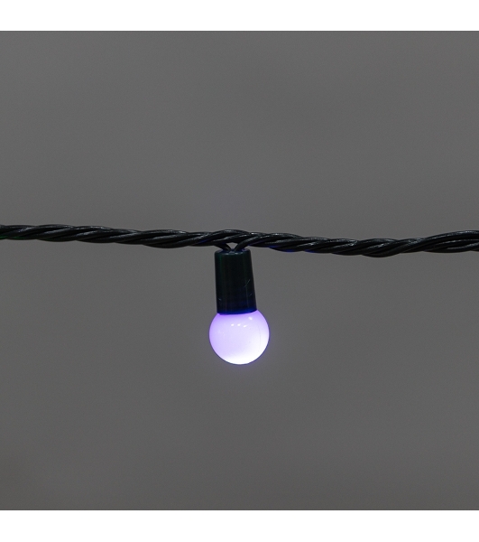 Гирлянда Neon-night 'Мультишарики' 20м, 200 LED, диаметр 15мм, IP44, зеленый провод, свечение мульти (RG/RB), мигание, 230В