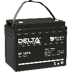 Аккумуляторная батарея Delta DT 1275 напряжение 12В, емкость 75А·ч (259х169х213мм), фото 1