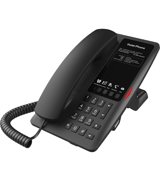 Гостиничный IP-телефон Fanvil H4 WIFI Hotel Phone 2 SIP Lines 1 USB Port for phone charging 6 Soft keys prograммable service hotline Hotspot: PoE HD Voice PSU