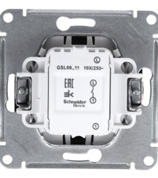 Systeme Electric Glossa Антрацит Выключатель 1-клавишный сх.1, 10AX