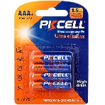 Щелочной/алкалиновый элемент питания PKCELL LR03-4B тип - AAА 4 шт в блистере, фото 1