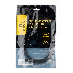 Кабель Cablexpert mDP-HDMI, 20M/19M, 1.8м, черный, позол.разъемы, пакет (CC-mDP-HDMI-6), фото3