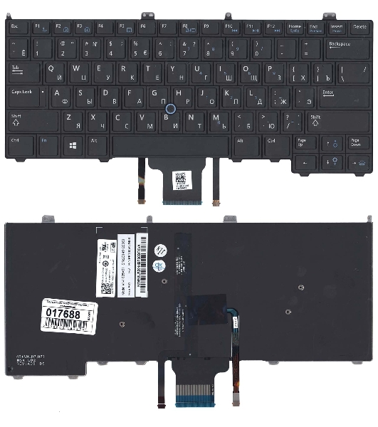 Клавиатура для ноутбука Dell Latitude E7440 E7420 черная с подсветкой и указателем
