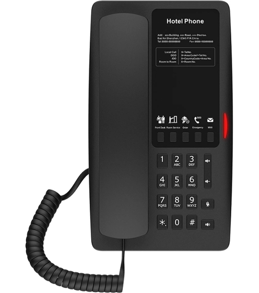 Гостиничный IP-телефон Fanvil H4 WIFI Hotel Phone 2 SIP Lines 1 USB Port for phone charging 6 Soft keys prograммable service hotline Hotspot: PoE HD Voice PSU