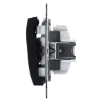 Systeme Electric Glossa Антрацит Выключатель 1-клавишный сх.1, 10AX, фото 1