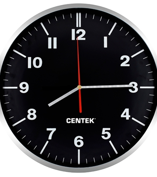 Часы настенные Centek СТ-7100 черный