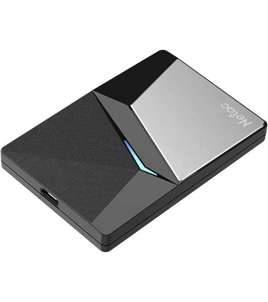 Внешний SSD Netac Z7S, 240 Gb, USB 3.2 Gen 2 Type-C, R/W 550/480, черный