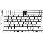 Клавиатура для ноутбука HP Stream X360 11-p белый без рамки, фото2
