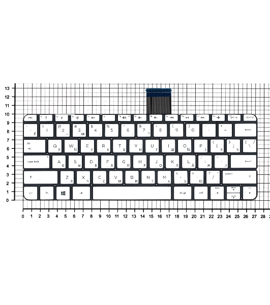 Клавиатура для ноутбука HP Stream X360 11-p белый без рамки