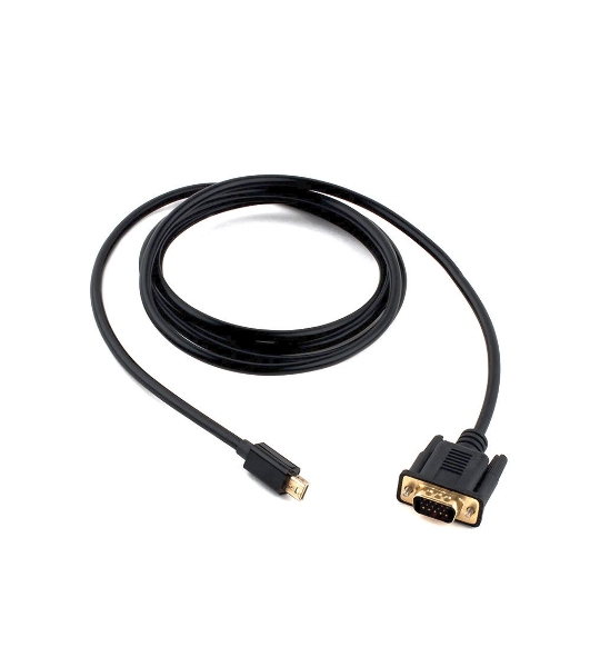 Кабель Cablexpert mDP-VGA, 20M/15M, 1.8м, черный, позол.разъемы, пакет (CC-mDPM-VGAM-6)
