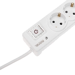 Сетевой фильтр 5 гнезд, 3м, 3х1,5мм², с автовыкл, 2 USB, белый Kranz, фото3