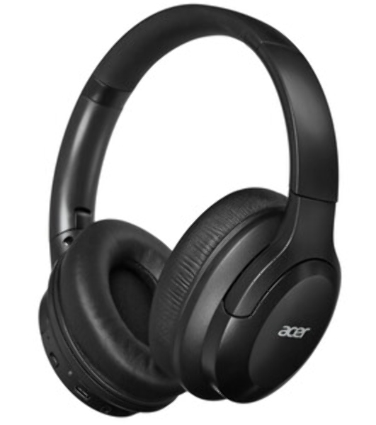 Беспроводные/проводные наушники Acer OHR304 черный, полноформатные, Bluetooth + проводной, активное шумоподавление, до 16 ч