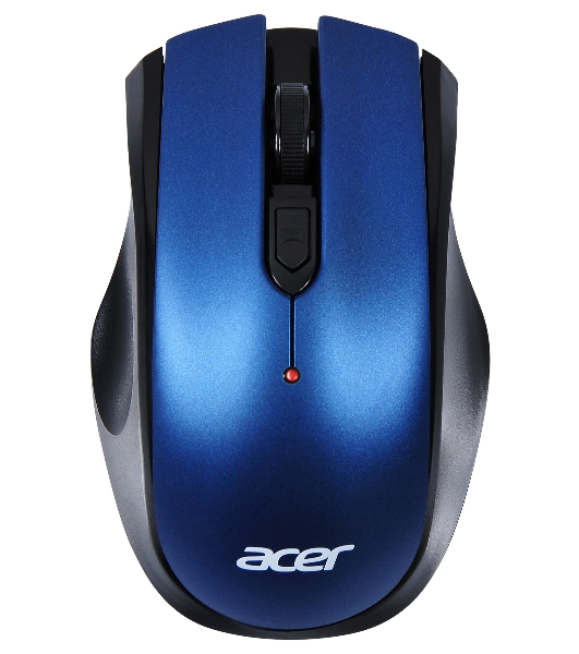 Мышь беспроводная Acer OMR031 черный/синий, 1600 dpi, радиоканал, USB, кнопки - 4